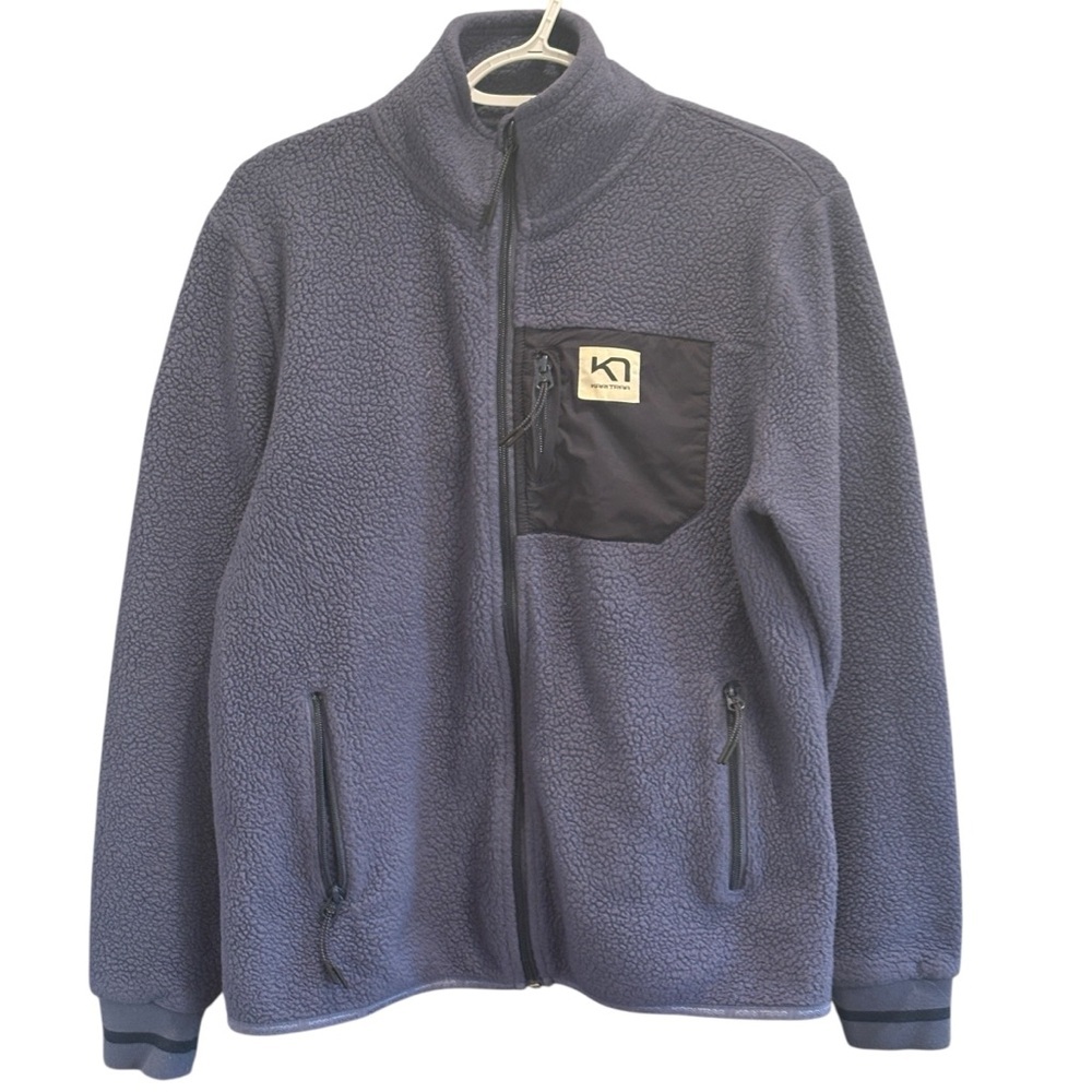 Kari Traa Rothe Midlayer Full Zip Fleece Shirt Size Medium Womens Blue